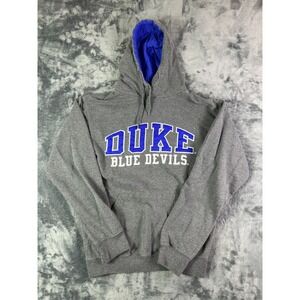 Duke Blue Devils Hoodie S Gray Blue Lined OVB Old Varsity‎ Brand NCAA Pullover